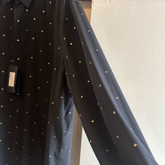 Men's Saint Laurent Black & Gold Shirt. - Picture 3 of 7